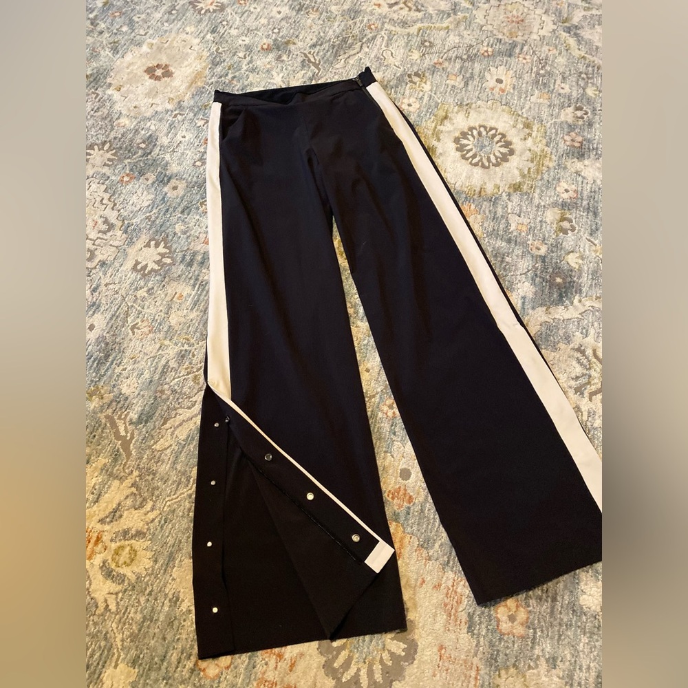 Athleta Pants Luxe Gramercy Track Trouser Relaxed Wide Leg Snap Button | Size 4T
